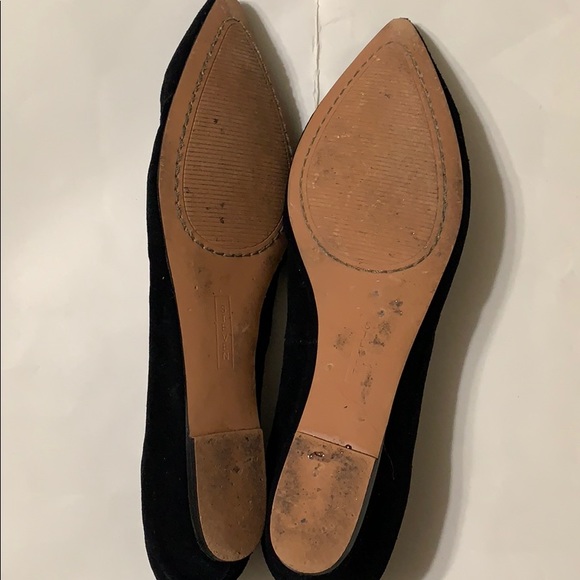 STEVE MADDEN Black Suede Pointy Toe Flats [SH-4] - Picture 8 of 8